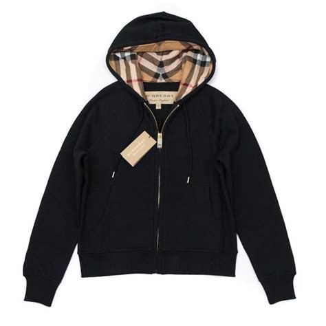 burberry black hoodie womens|burberry black zip up hoodie.